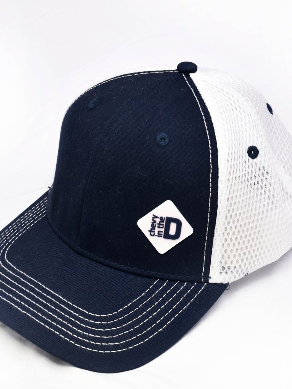 Chevy In The D Mesh Trucker Snapback Hat Cap Chevrolet Car Men /Women Blue White